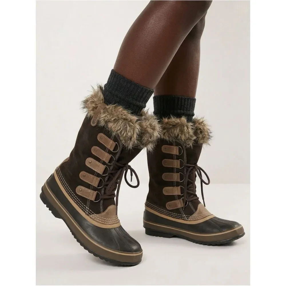 SOREL | Waterproof Removable Faux Fur Winter Boots Brown & Tan Women’s Size 7